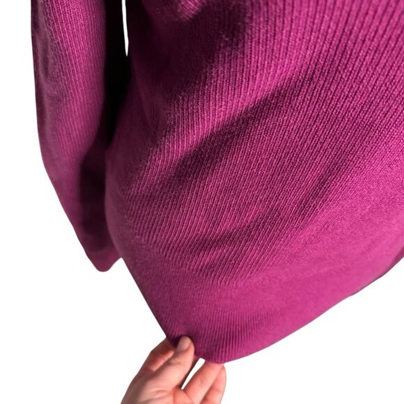 Lululemon Cotton Blend Mock Neck Sweater Heathered Wild Berry XS - Picture 6 of 12